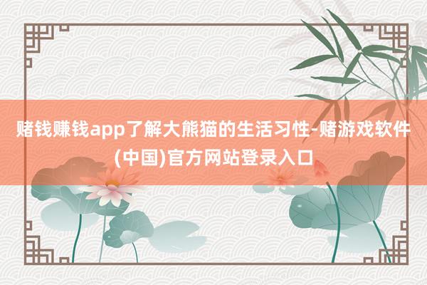 赌钱赚钱app了解大熊猫的生活习性-赌游戏软件(中国)官方网站登录入口