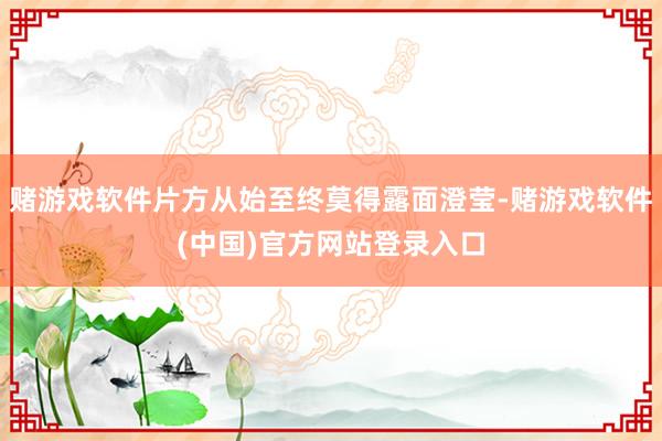 赌游戏软件片方从始至终莫得露面澄莹-赌游戏软件(中国)官方网站登录入口