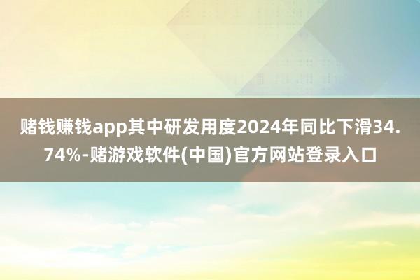 赌钱赚钱app其中研发用度2024年同比下滑34.74%-赌游戏软件(中国)官方网站登录入口